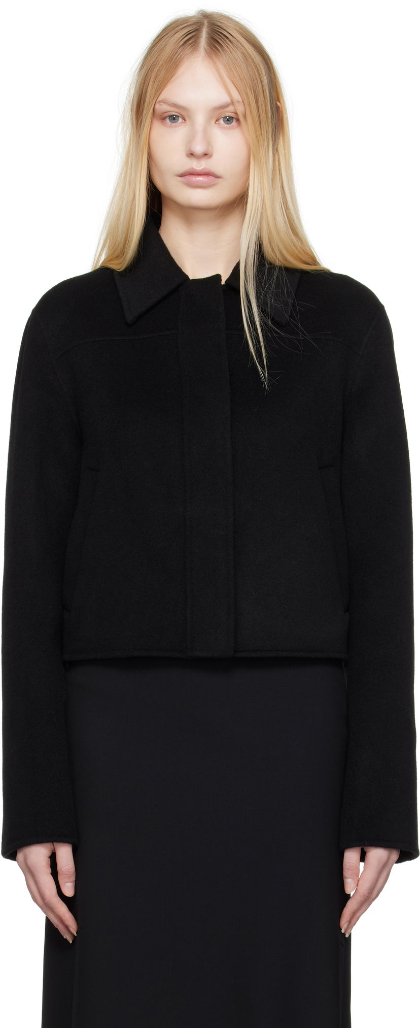 Takki Loulou de Saison Loulou de Saison Zhanna Wool Jacket Musta | ZHANNA