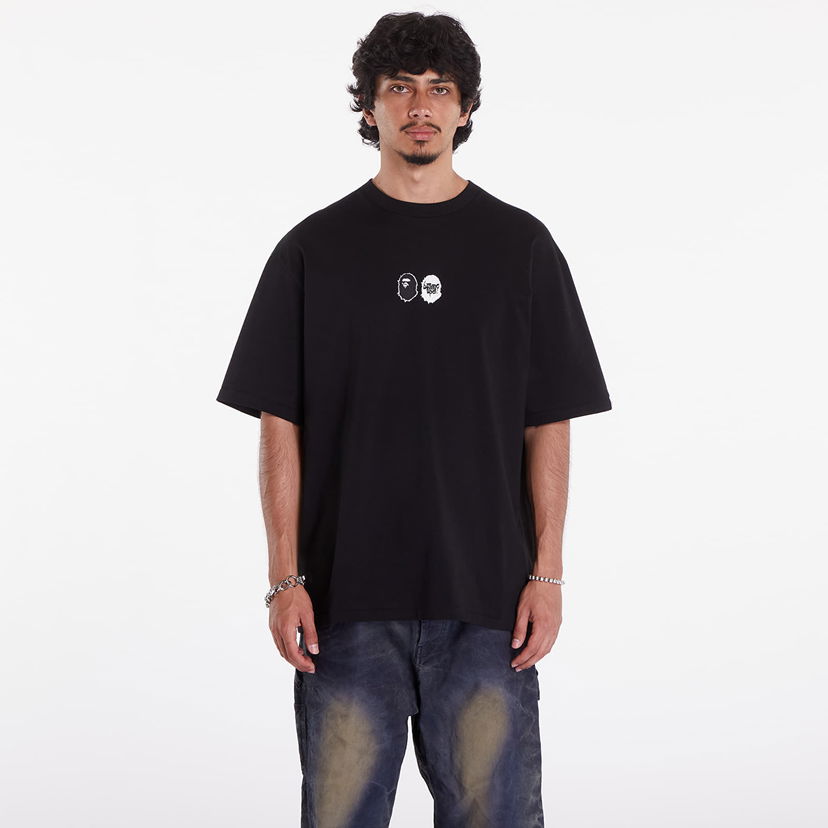 T-paita BAPE A BATHING APE Mad Ape Graphic Logo Relaxed Fit Tee Musta | 001TEK301341MBLK