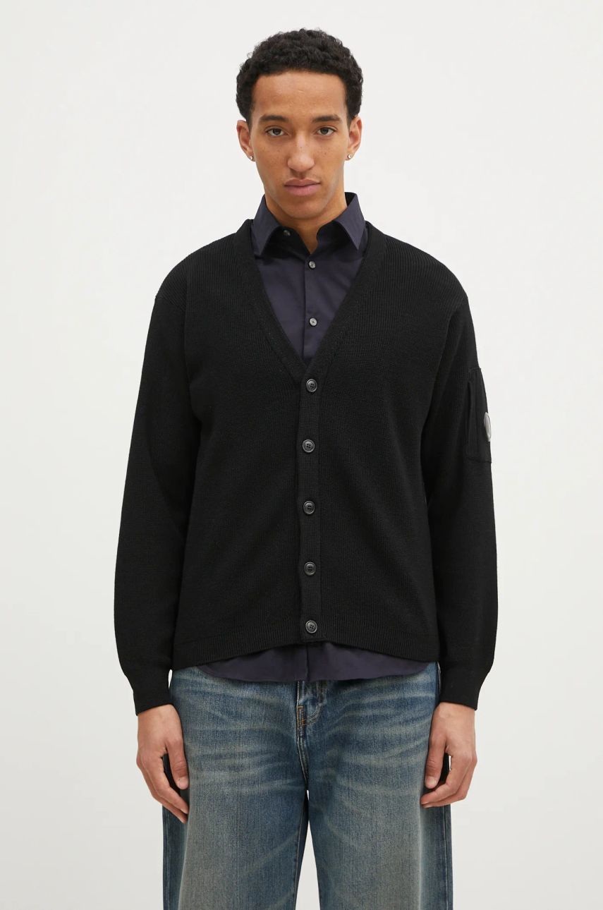 Villapaita C.P. Company Re-Wool Knit Cardigan Musta | 17CMKN253A006595A, 0