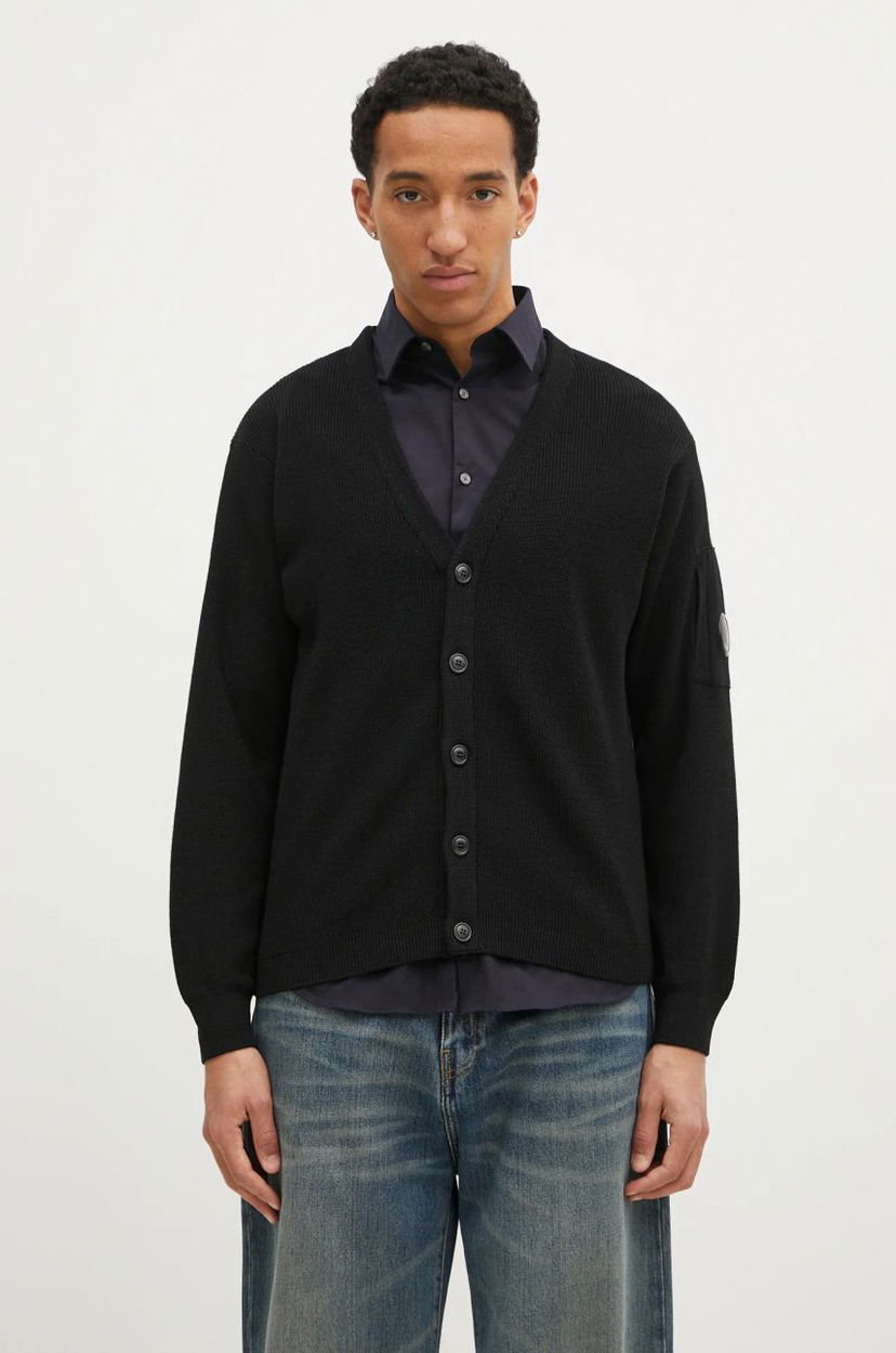 Villapaita C.P. Company Re-Wool Knit Cardigan Musta | 17CMKN253A006595A