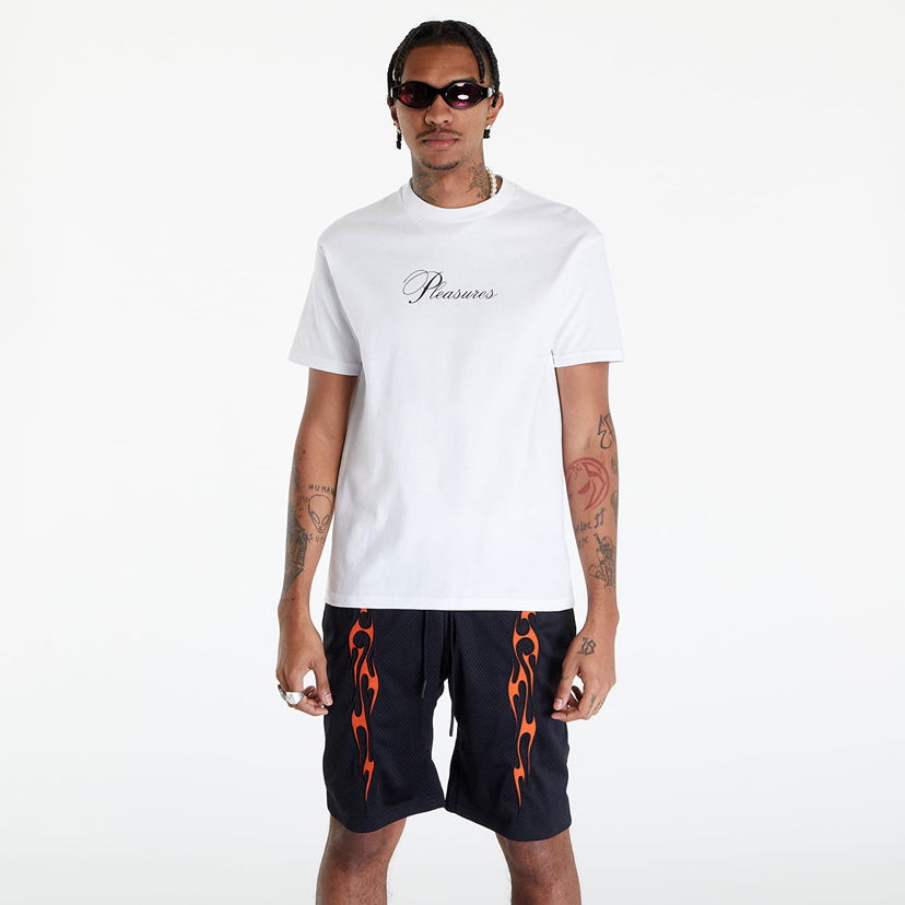T-paita Pleasures Stack T-Shirt Valkoinen | P24SP050 WHITE