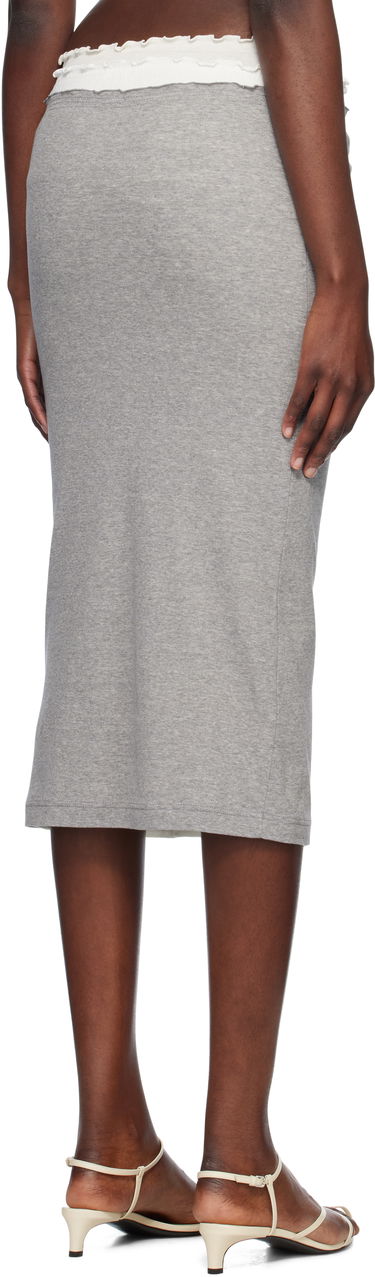 Hame Jil Sander Layered Midi Skirt Harmaa | J40FV0105_JTN357, 2