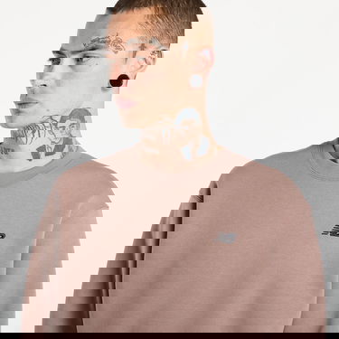 Huppari New Balance New Balance Linear Graphic Fleece Crew Sweatshirt Ruskea | MT53529EAS, 4