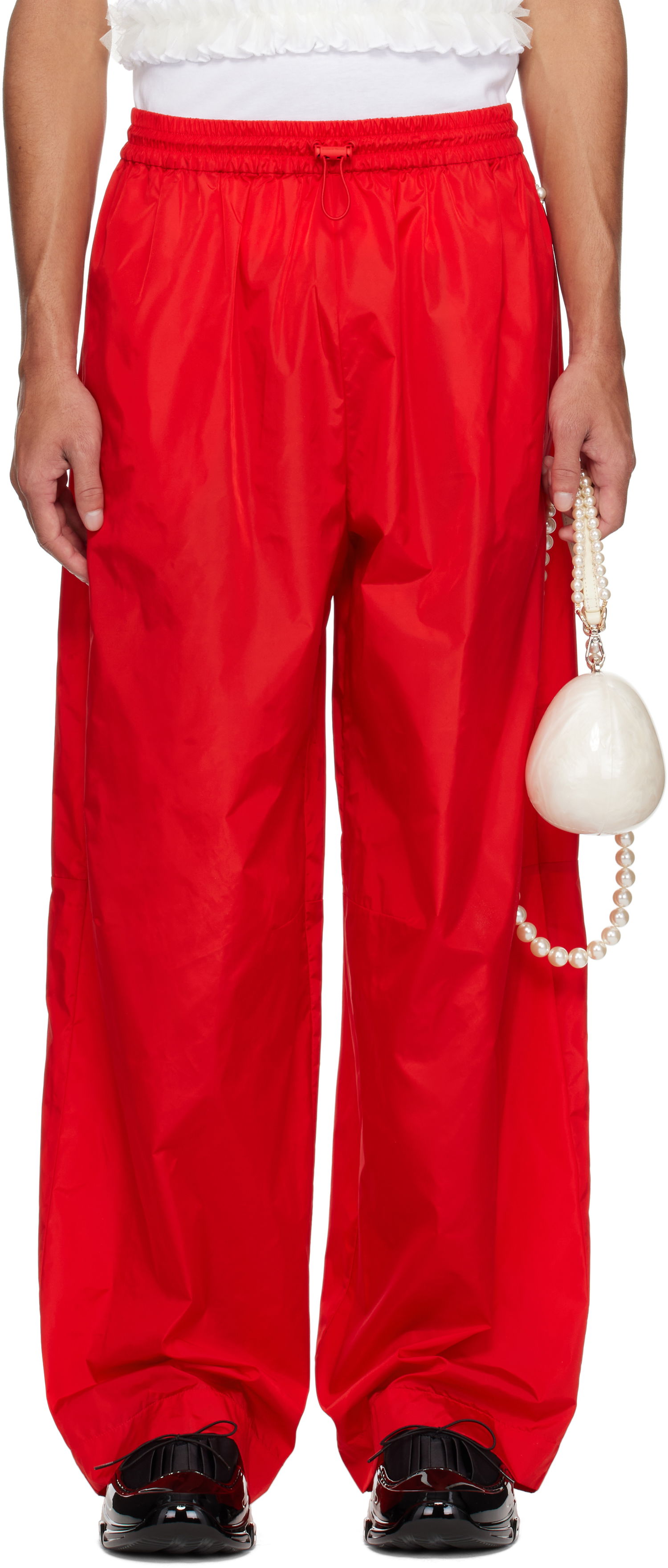 Verryttelyhousut Simone Rocha Simone Rocha Wide Leg Track Pants Punainen | 4146D 1067, 0