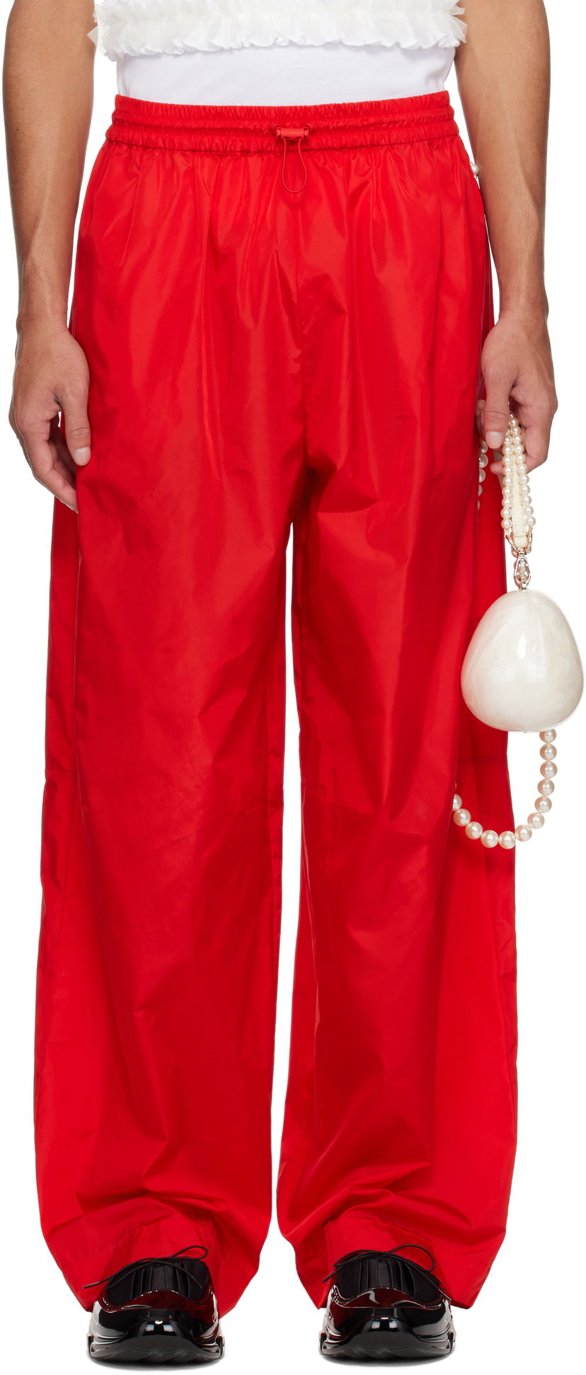 Verryttelyhousut Simone Rocha Simone Rocha Wide Leg Track Pants Punainen | 4146D 1067