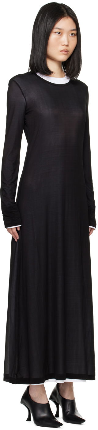 Mekko Helmut Lang Double Layer Maxi Dress Musta | 005HW605, 1