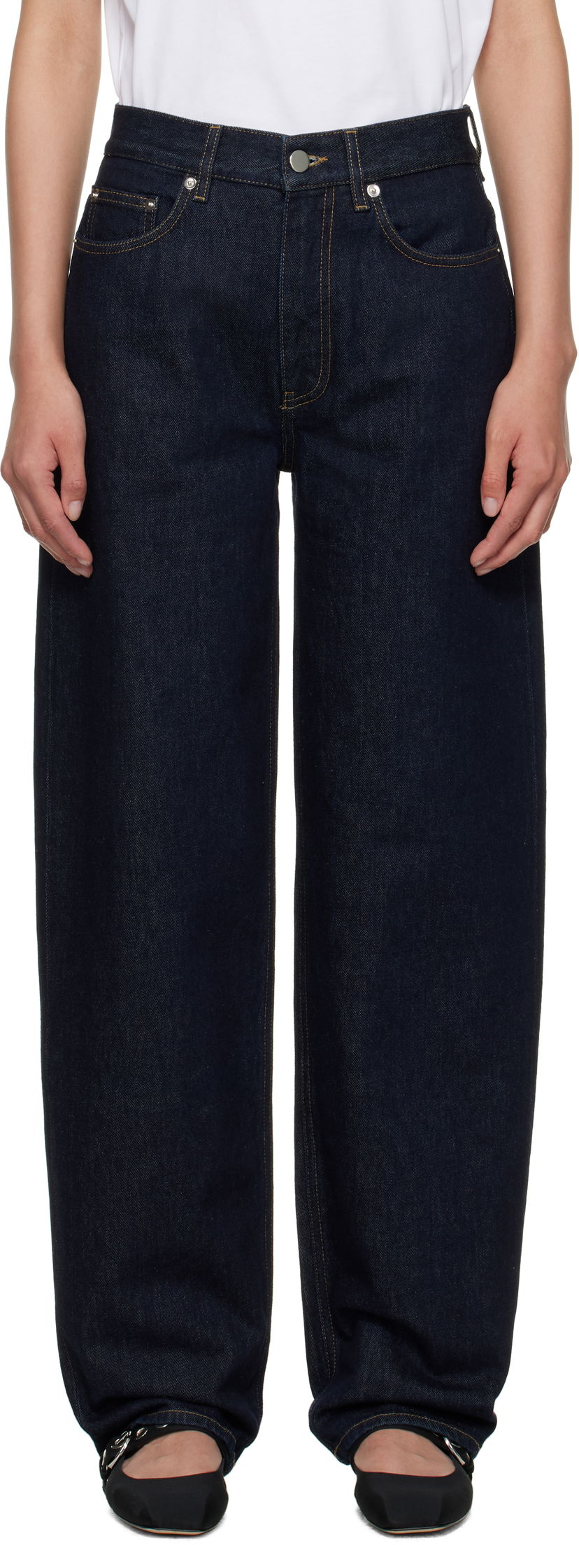 Jeans Loulou de Saison Loulou de Saison Samur Straight-Leg Jeans Sininen | SAMUR LDS