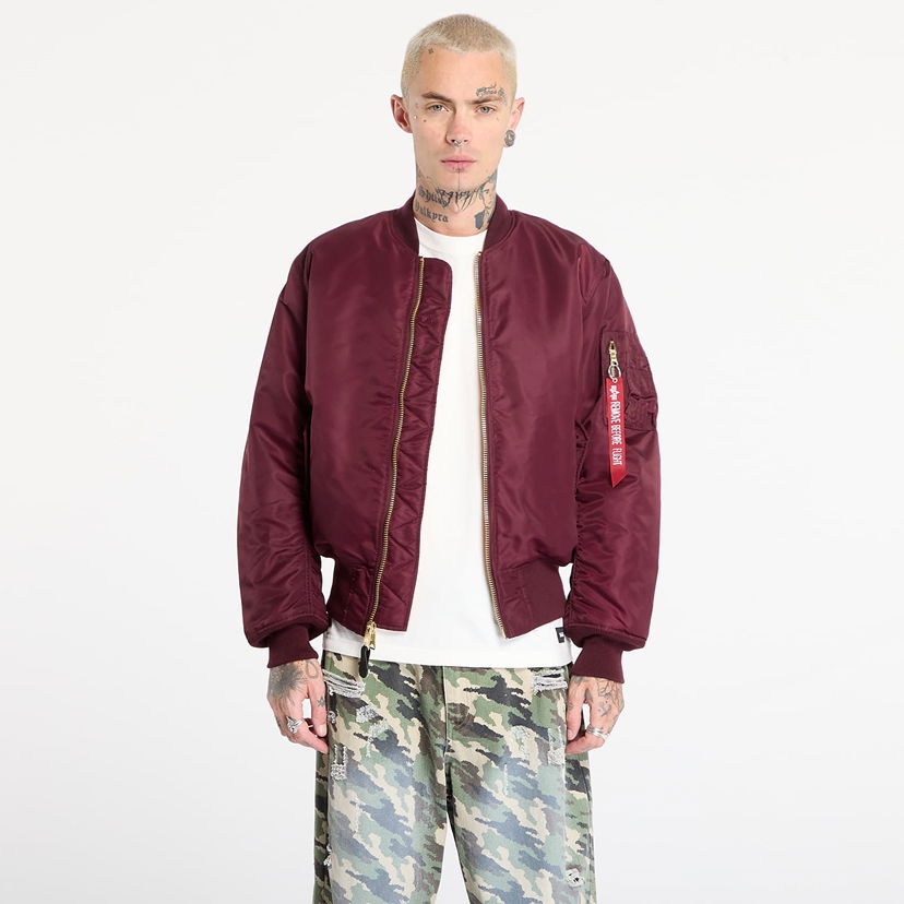 Bomber-takki Alpha Industries MA-1 Heritage Bomber Jacket Burgundia | 100101-608