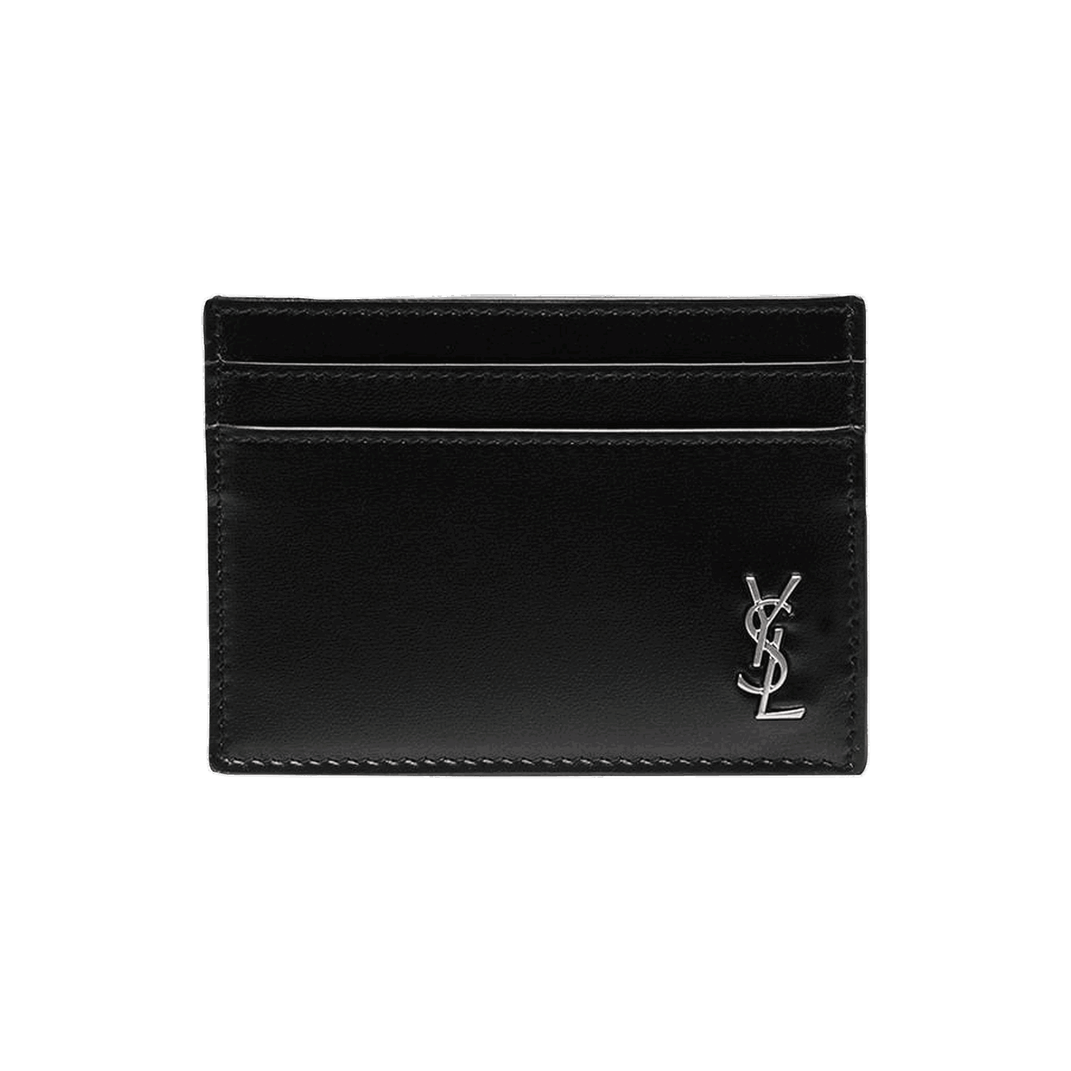 Lompakko Saint Laurent Logo Plaque Cardholder Musta | 607603 1JB0E 1000, 0