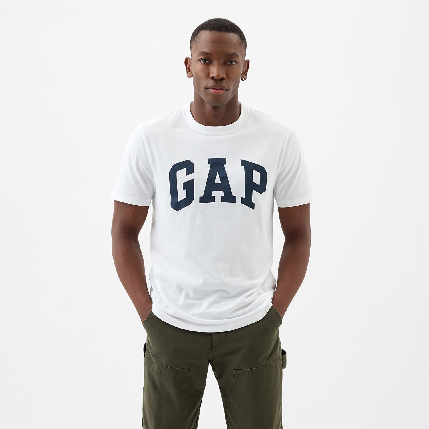 T-paita GAP Basic Logo Tee White V2 Global Valkoinen | 856659-03, 0