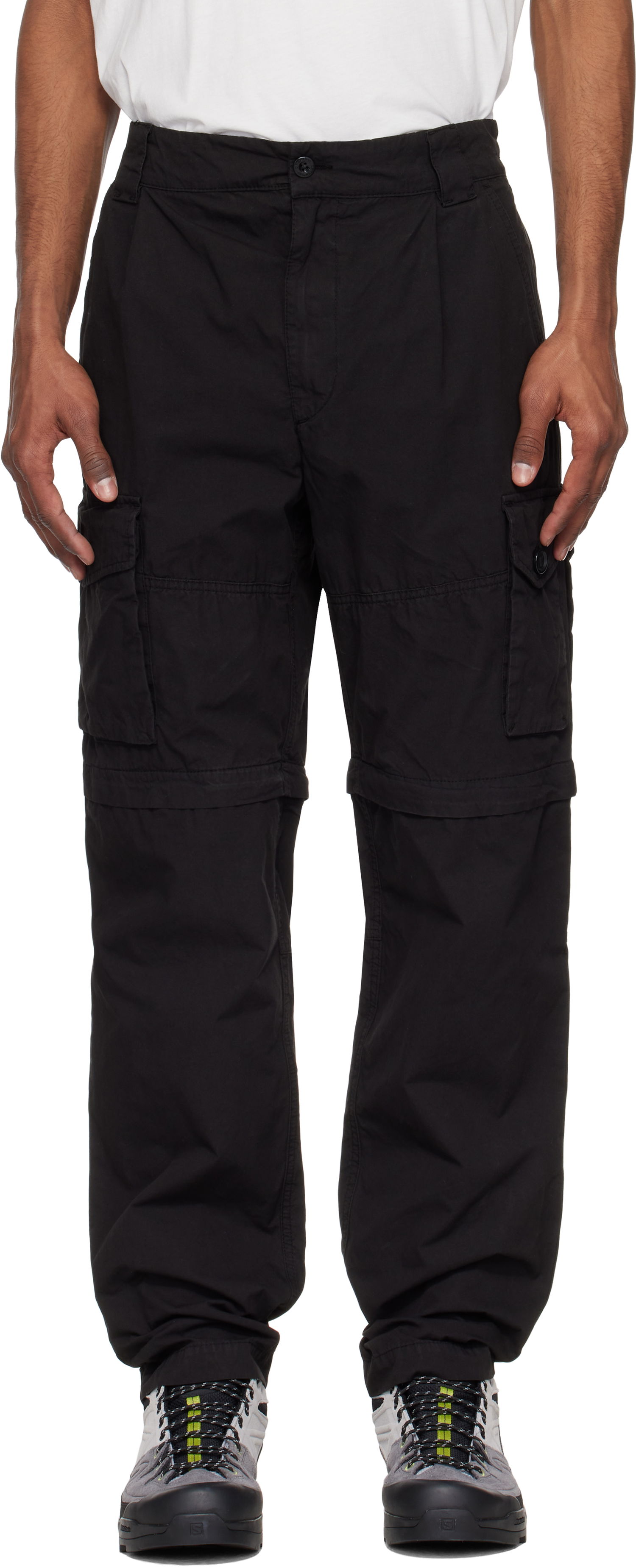 Cargo housut C.P. Company C.P. Company Loose Patch Pocket Cargo Pants Musta | 18CMPA115A-006475G, 0