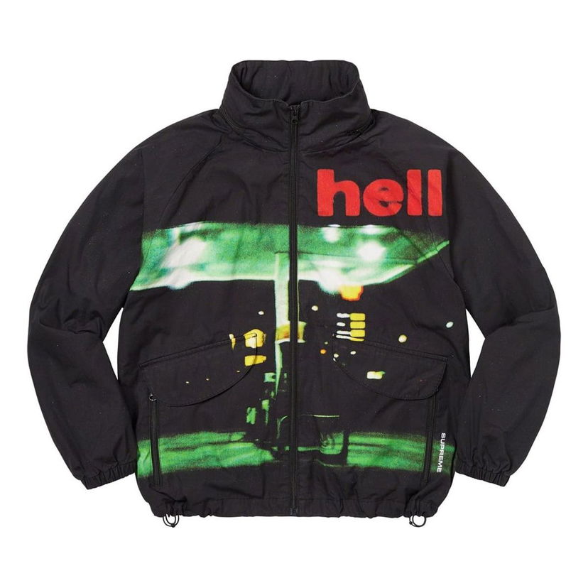 Tuulitakki Supreme High Density Cotton Jacket Musta | SUP-FW23-191