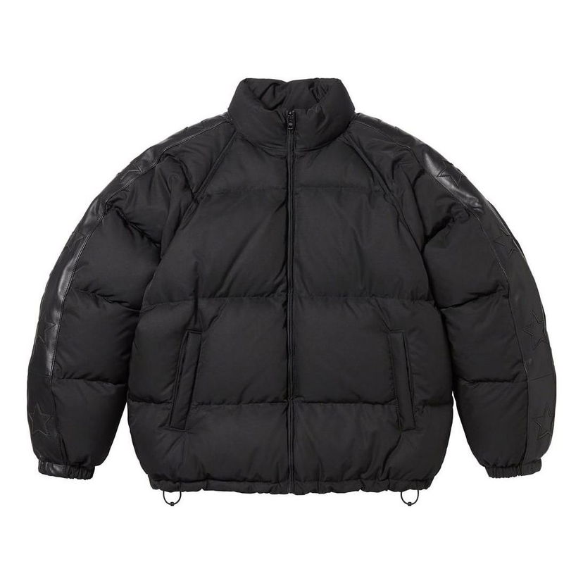 Puffer takki Supreme Star Sleeve Puffer Jacket Musta | SUP-FW23-235