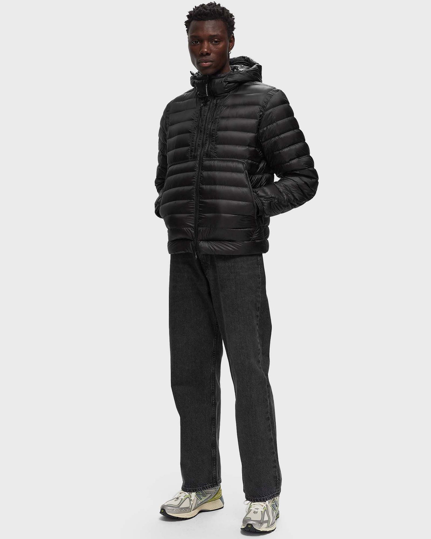 Puffer takki C.P. Company D.D. SHELL GOGGLE DOWN JACKET Musta | 17CMOW073A006099A-999, 1