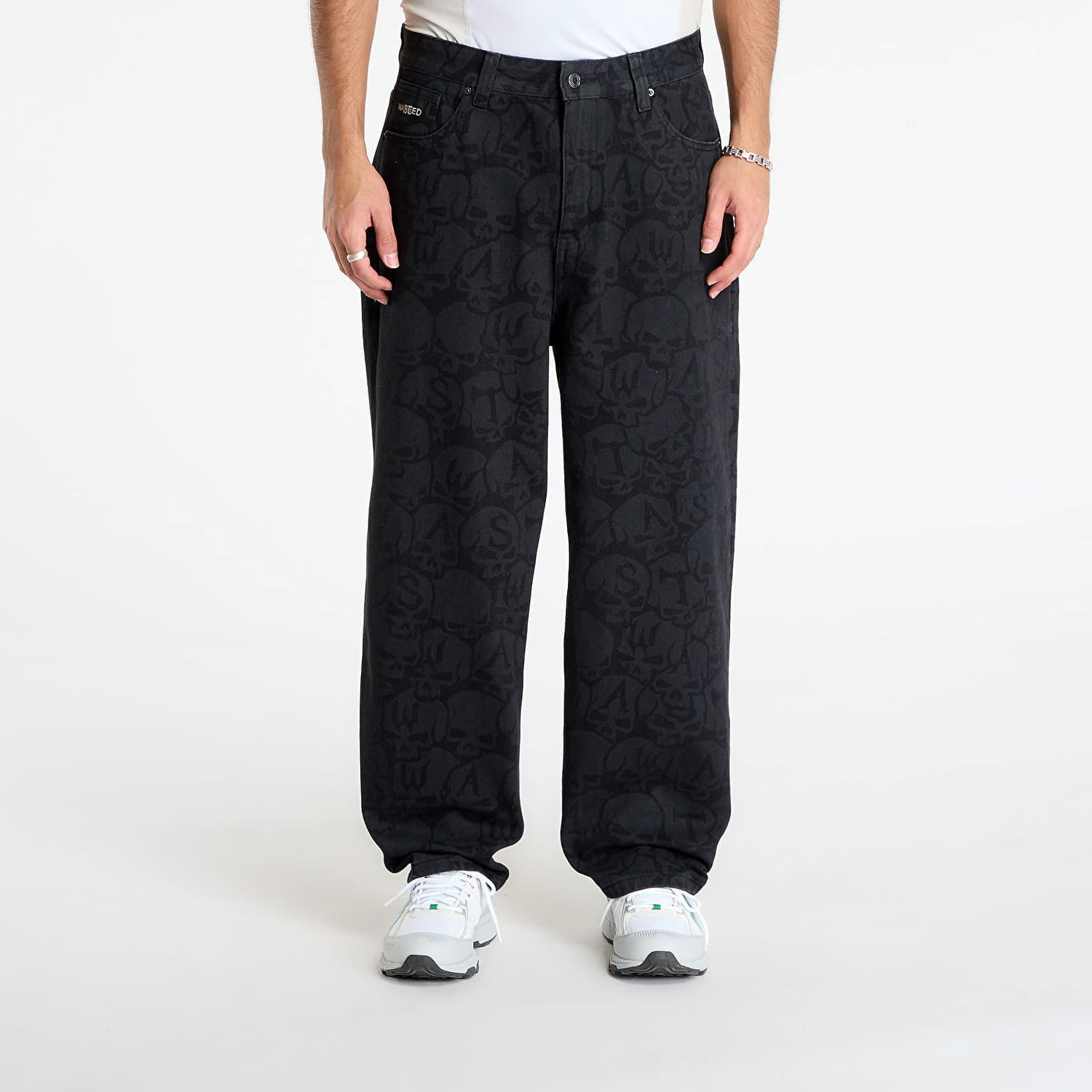 Housut Wasted Paris Skull Pattern Bury Casper Pants Musta | WP_000329, 0