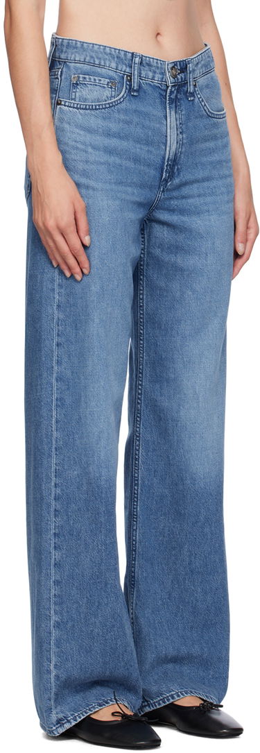 Jeans rag & bone Rag & Bone 'The Logan' Mid-Rise Wide Leg Jeans Sininen | WDD24F29351FRI, 4