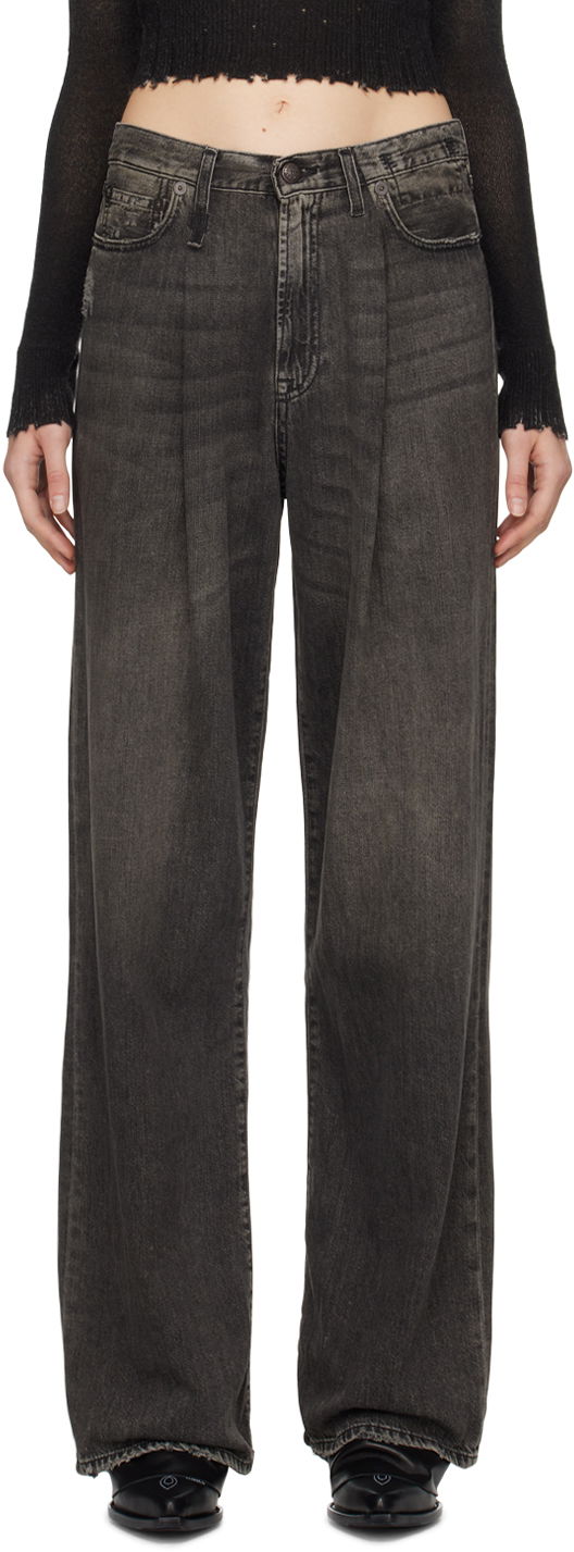 Jeans R13 R13 Damon Pleated Jeans Harmaa | R13W3147-D019A