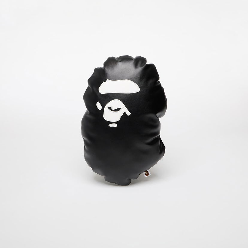 Kodin sisustus BAPE A BATHING APE Ape Head PU Leather Cushion Musta | 001HOK801003M BLK