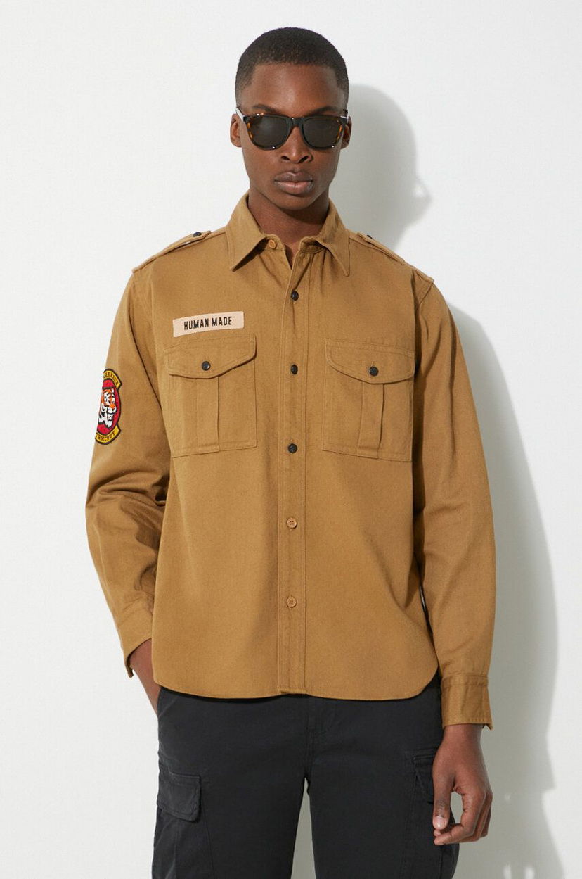 Paita Human Made Boy Scout Regular Fit Shirt Ruskea | HM27SH001