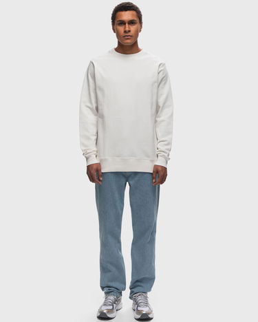 Huppari BSTN Basic Ribbed Crewneck Sweatshirt Valkoinen | BEASTIN-PLAIN19-UND-30, 2