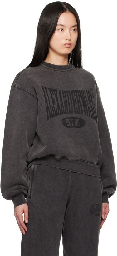 Villapaita Alexander Wang Alexander Wang Distressed Logo Sweatshirt Harmaa | 4CC2251539, 1
