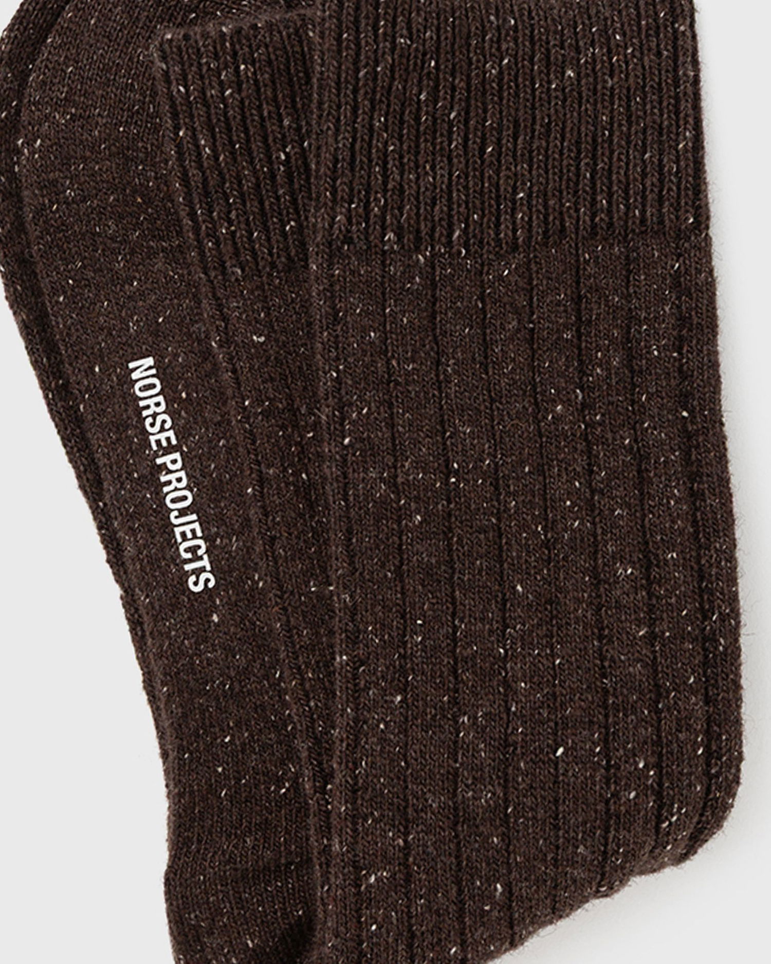 Sukat NORSE PROJECTS Bjarki Neps Wool Rib Sock Ruskea | N82-0008-9024, 1