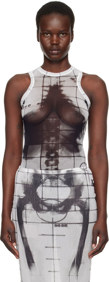 Mekko Jean Paul Gaultier Jean Paul Gaultier 'The Squeletor' Printed Bodysuit Valkoinen | 25/33-F-BD058-T580-0100, 0