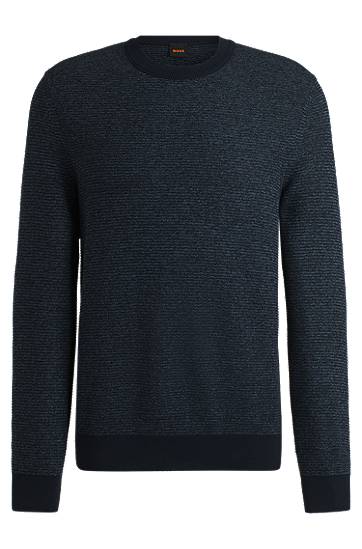 Villapaita BOSS Regular-Fit Knitted Sweater Tummansininen | 50533785