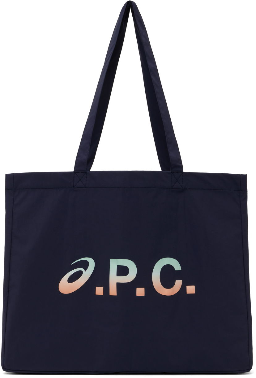 Kangaskassi A.P.C. A.P.C. ASICS Edition Diane Shopping Tote Tummansininen | PSAKM-M67002