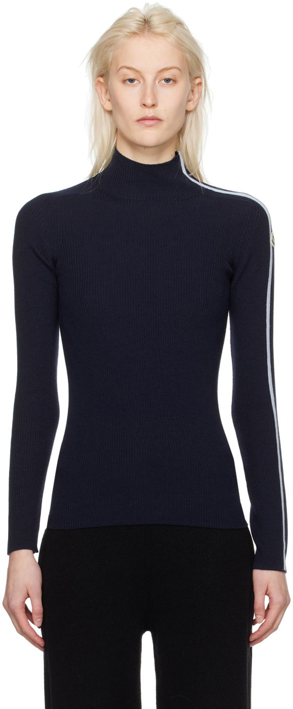 Villapaita Moncler Striped Turtleneck Musta | J10939F00001M1131, 0