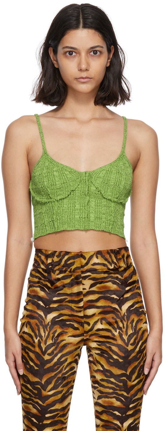 Tankkitoppi Acne Studios Wool Textured Camisole Vihreä | A60355-, 0