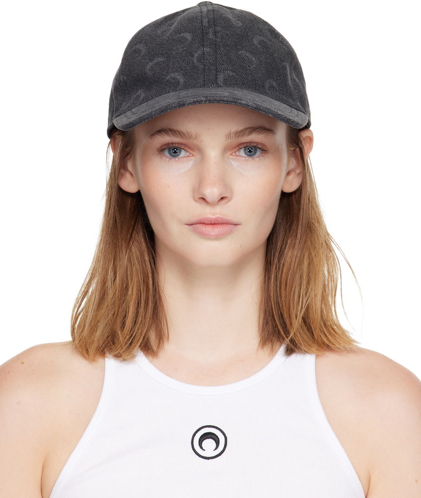Korkki Marine Serre Moon Laser Denim Baseball Cap Harmaa | UHG048ACDEN0006