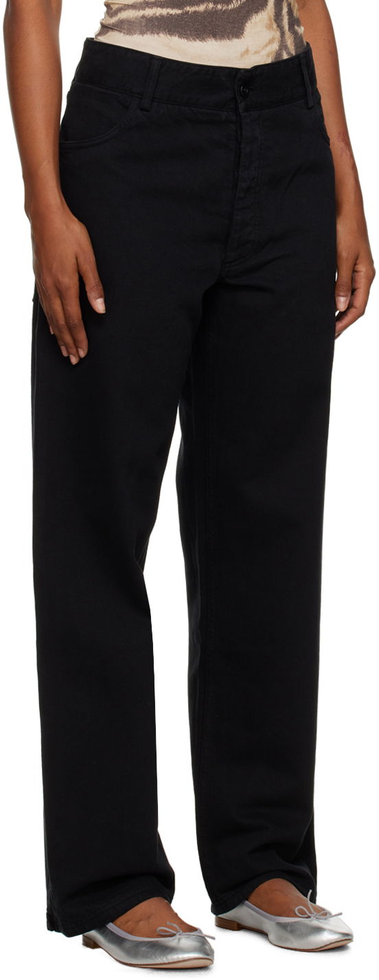 Housut Baserange Wide Leg Trousers Musta | TRIN-COB-WI23, 1