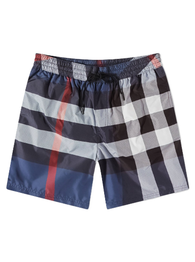 Uimapuvut Burberry Guildes Oversize Check Swim Short Tummansininen | 8013879-A5805