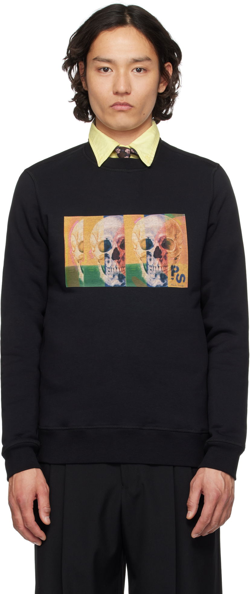 Huppari Paul Smith PS Paul Smith Skull Graphic Sweatshirt Musta | M2R-191Z-PP4699-79