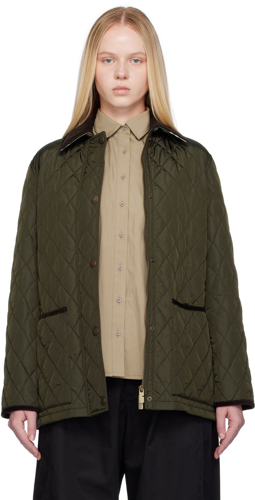 Takki Burberry Burberry Broadway Quilted Jacket Vihreä | 8113840
