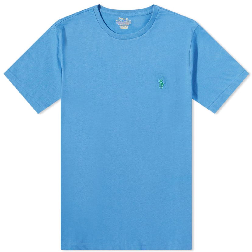 T-paita Polo by Ralph Lauren Ralph Lauren Custom Fit T-Shirt Sininen | 710671438267