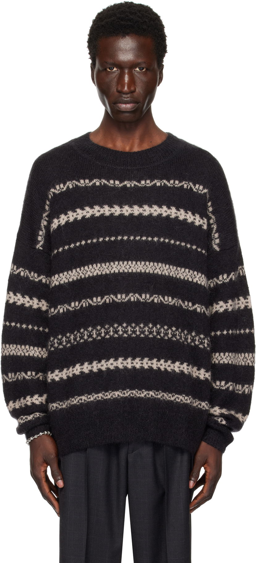 Villapaita ISABEL MARANT Striped Knit Sweater Musta | 25PPU0652HA-C1L04H