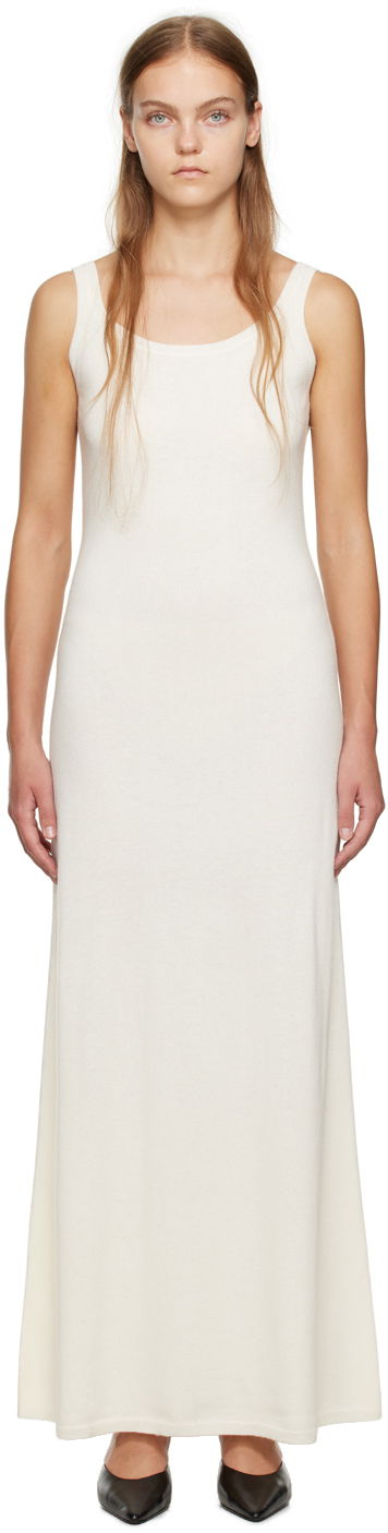 Mekko Max Mara Max Mara Scoop Neck Maxi Dress Valkoinen | 2313260433600 MM12002