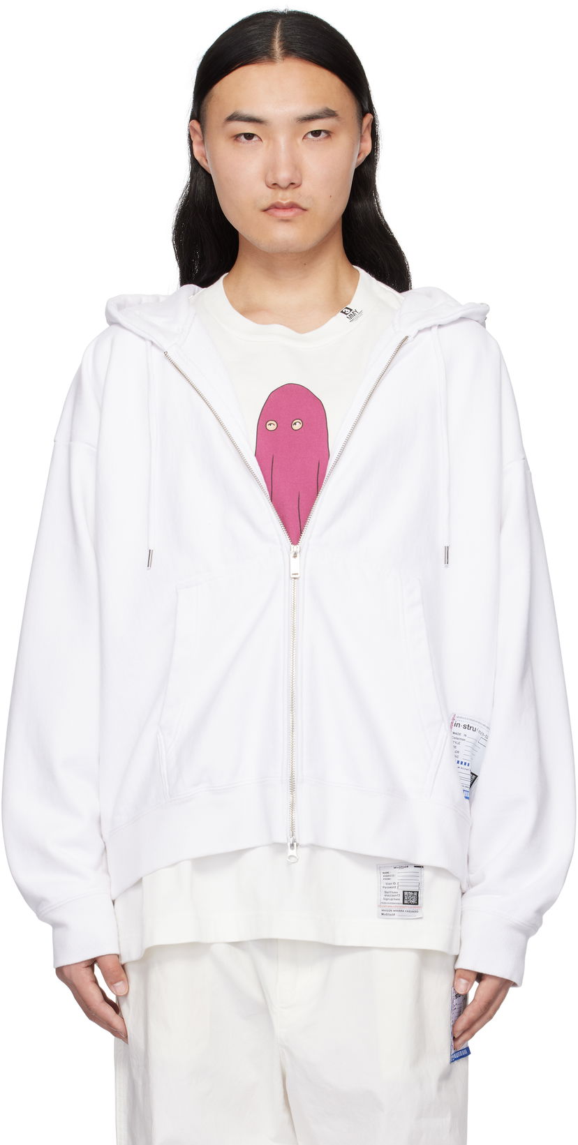 Huppari Maison MIHARA YASUHIRO Zip Parka Hoodie Valkoinen | I13PK521