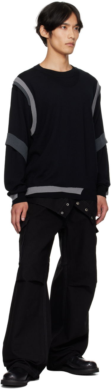 Villapaita Andersson Bell Layered Crewneck Sweater Musta | atb1334m, 3