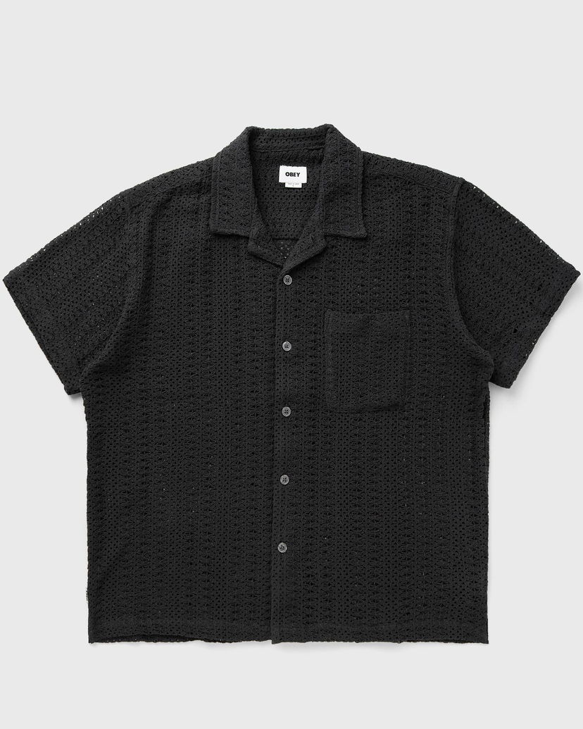 Paita OBEY Harison Woven Shirt Musta | 181210444-BLK
