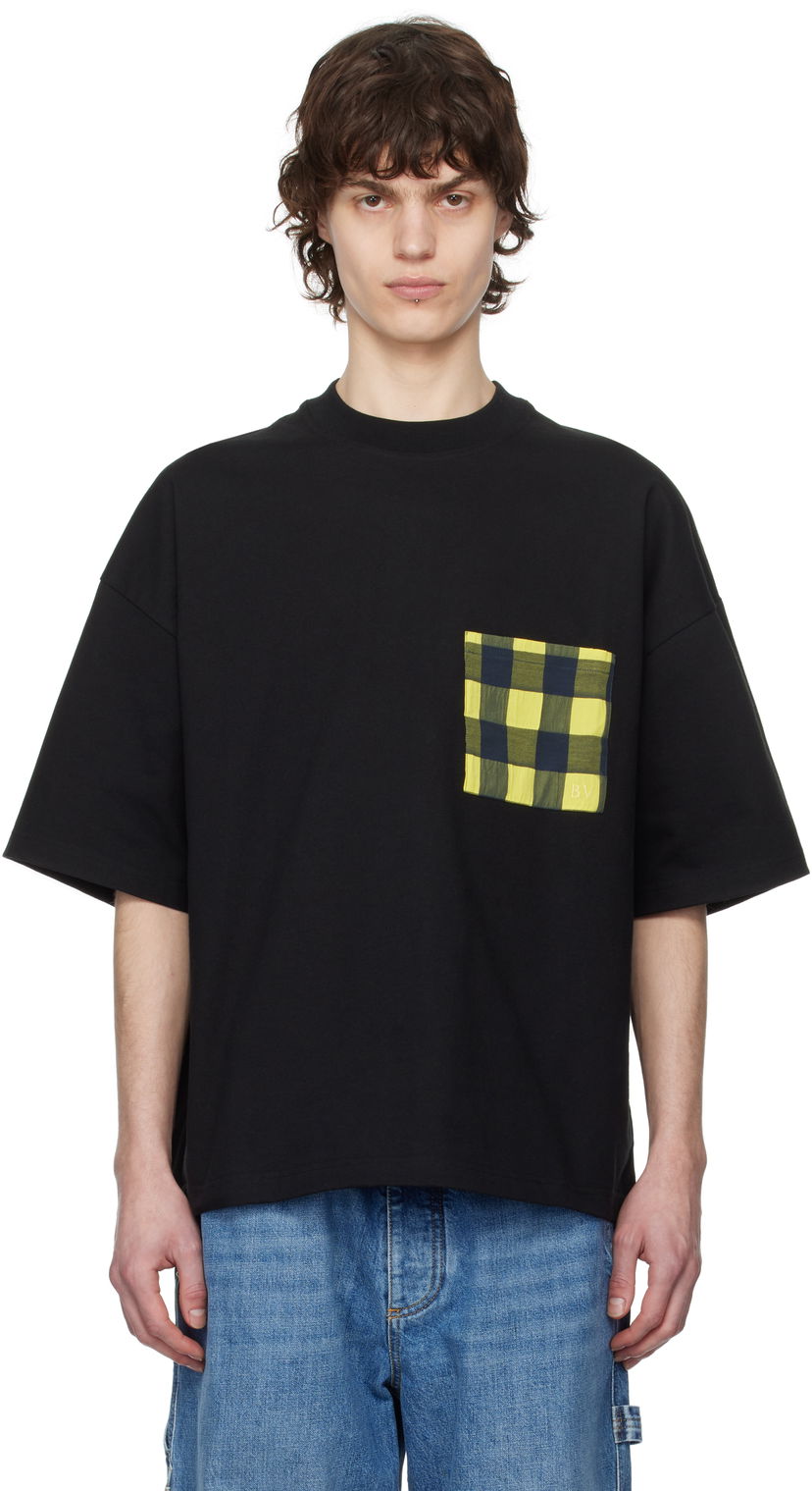 T-paita Bottega Veneta Bottega Veneta Cotton Jersey Pocket T-Shirt Musta | 821360V4XI01000
