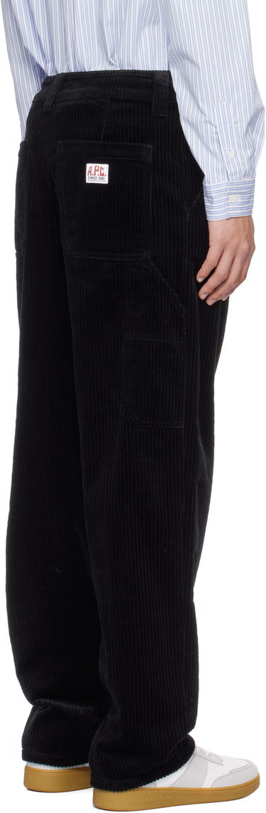 Cargo housut A.P.C. A.P.C. Fergus Corduroy Pants Musta | COHDW-M08500, 2