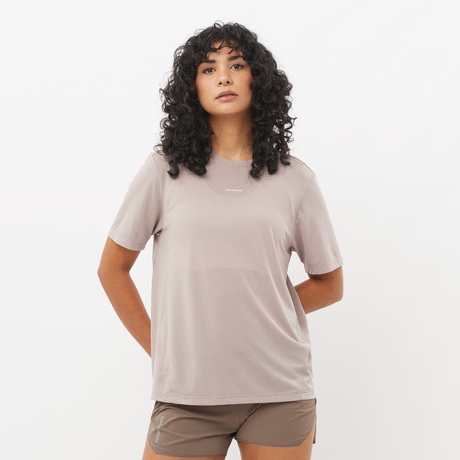 T-paita Salomon Shakeout Core Tee Violetti | LC2425100