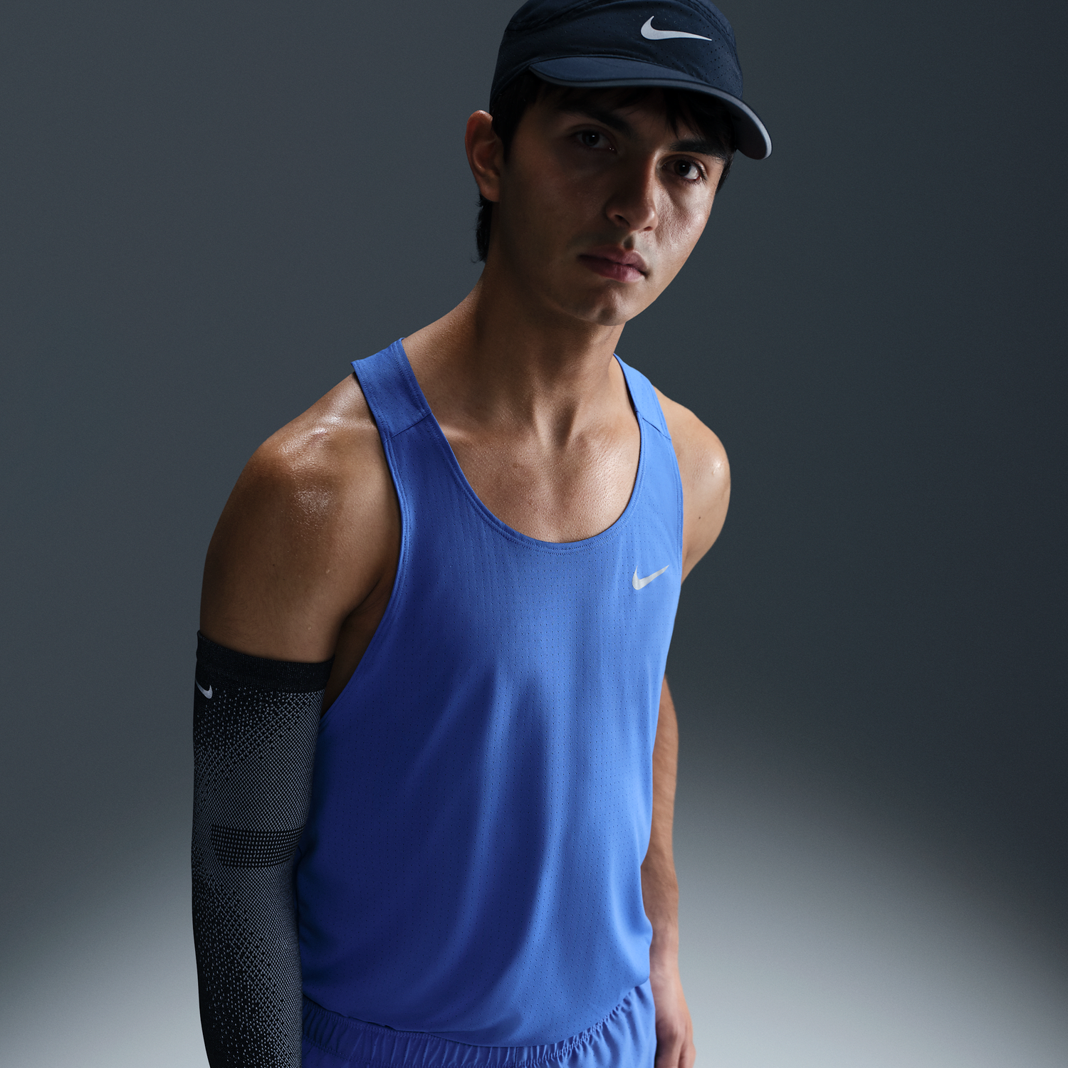 Tankkitoppi Nike Dri-FIT Fast Running Tank Top Sininen | FN4229-411, 0