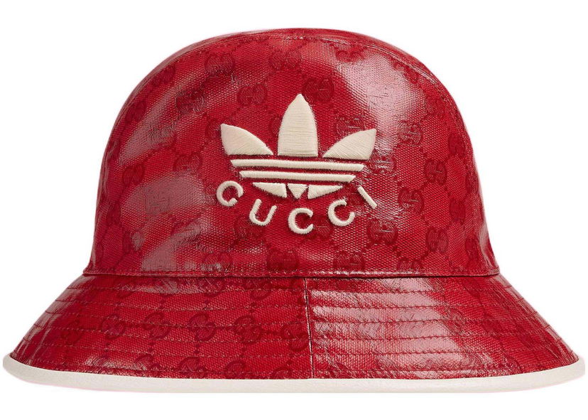 Korkki Gucci adidas x GG Canvas Fedora Red Punainen | 728215 3HAN6 6477