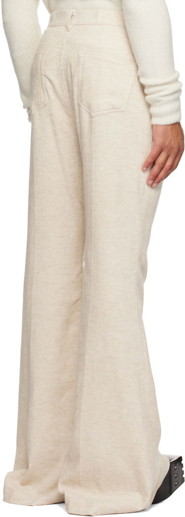 Housut Rick Owens Concordians Geth Corduroy Flared Trousers Beige | RU02E1333 MLC, 2