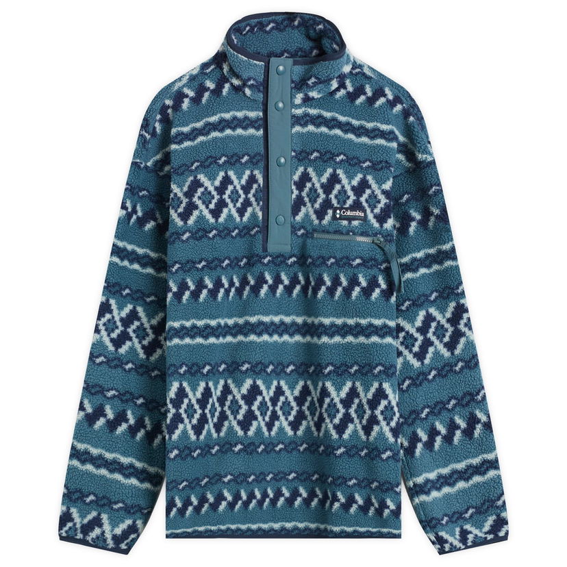 Huppari Columbia Helvetia II Printed Half Snap Fleece Sininen | 2098461-429