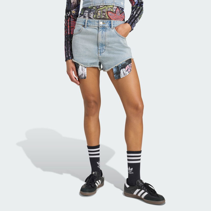 Shortsit adidas Performance Jeremy Scott Denim Shorts Sininen | JW0831